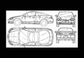 Blueprint acura rsx 01 01 A4 Photo Print