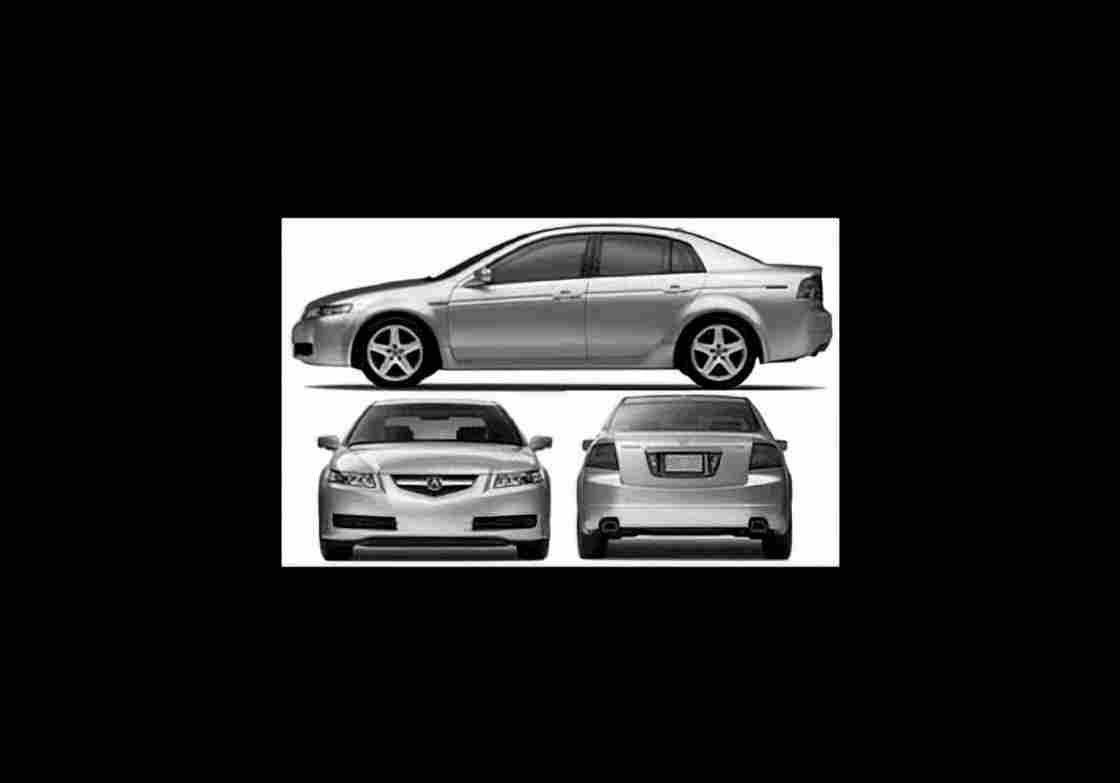 Blueprint acura tl 2005 01 01 A4 Photo Print