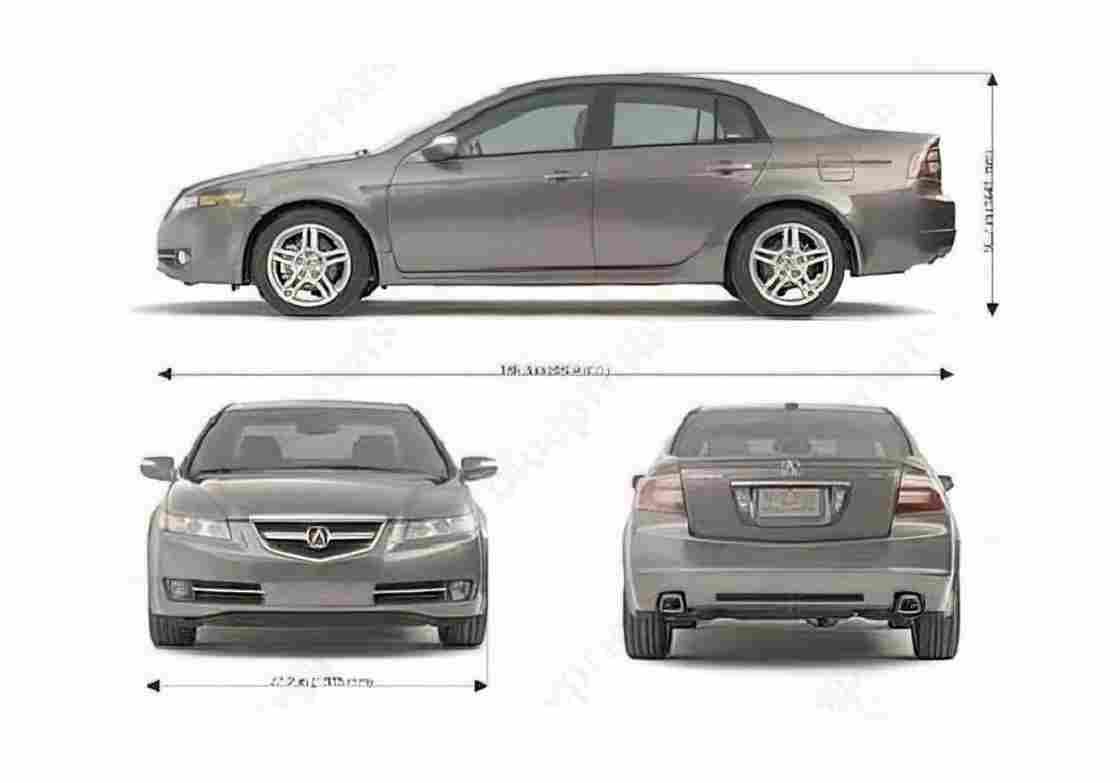 Blueprint acura tl 2007 01 01 A4 Photo Print