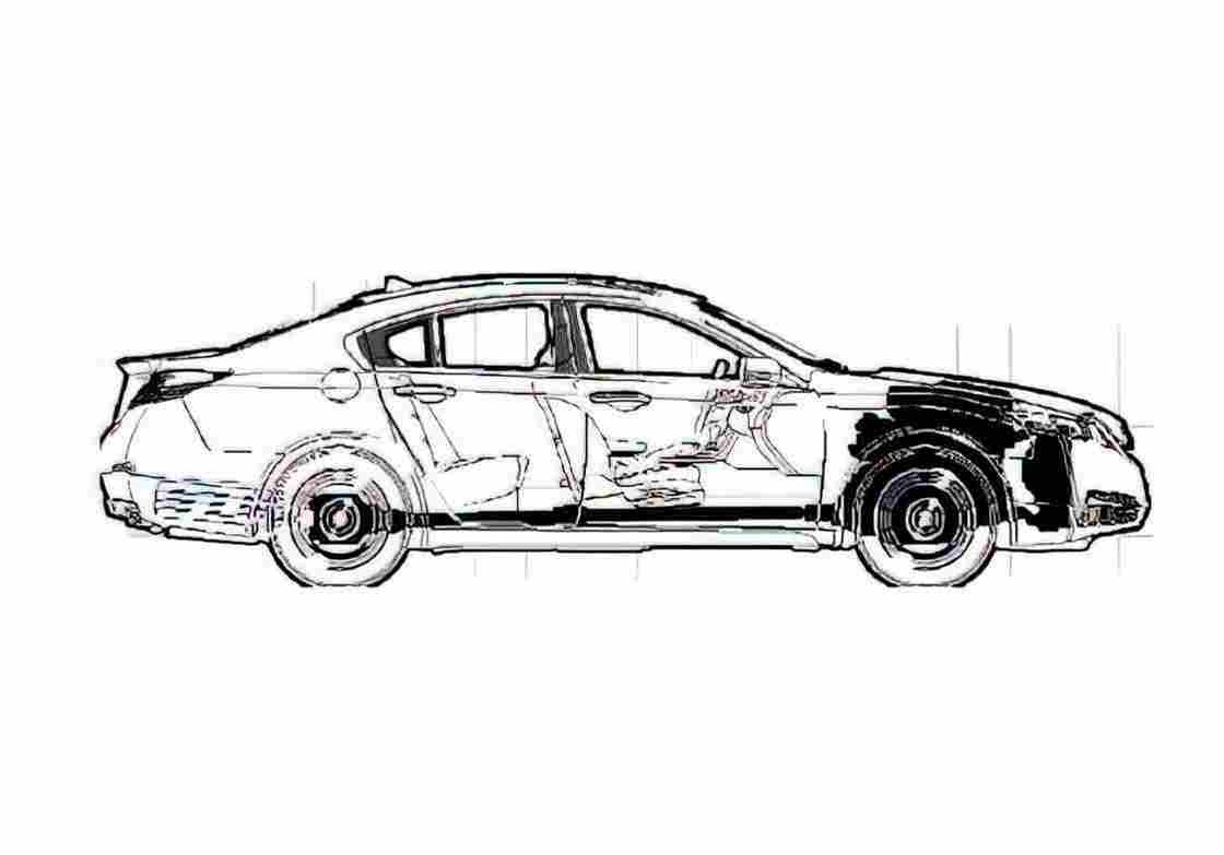 Blueprint acura tl 2009 01 01 A4 Photo Print