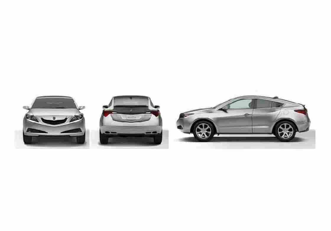 Blueprint acura zdx crossover 2010 01 01 A4 Photo Print