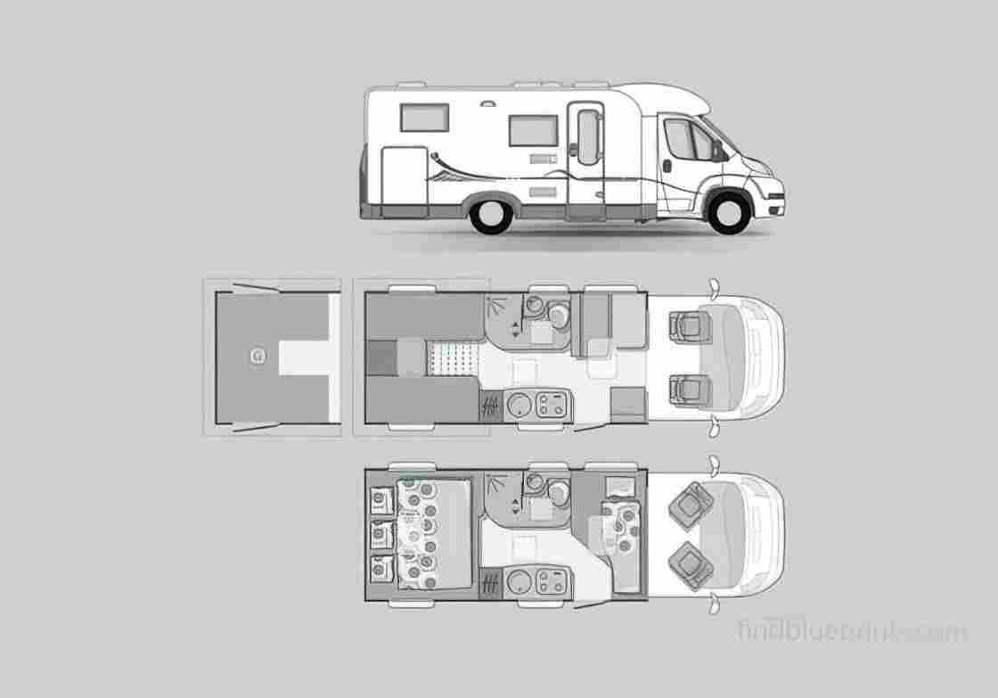 Blueprint adria coral s 660 sl 01 A4 Photo Print