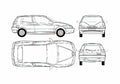 Blueprint alfa romeo 145 02 01 01 A4 Photo Print