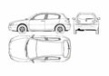 Blueprint alfa romeo 147 5 door 01 A4 Photo Print