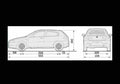 Blueprint alfa romeo 147 5 door 2007 01 A4 Photo Print