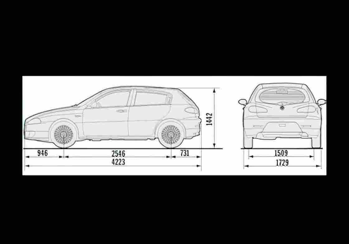 Blueprint alfa romeo 147 5 door 2007 01 A4 Photo Print