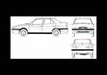 Blueprint alfa romeo 155 01 A4 Photo Print