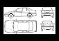 Blueprint alfa romeo 155 1993 01 A4 Photo Print