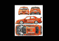 Blueprint alfa romeo 155 v6ti dtm 01 01 A4 Photo Print