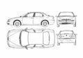 Blueprint alfa romeo 156 01 01 A4 Photo Print