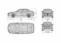 Blueprint alfa romeo 156 2 01 01 A4 Photo Print