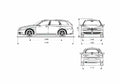 Blueprint alfa romeo 156 gta 01 01 A4 Photo Print