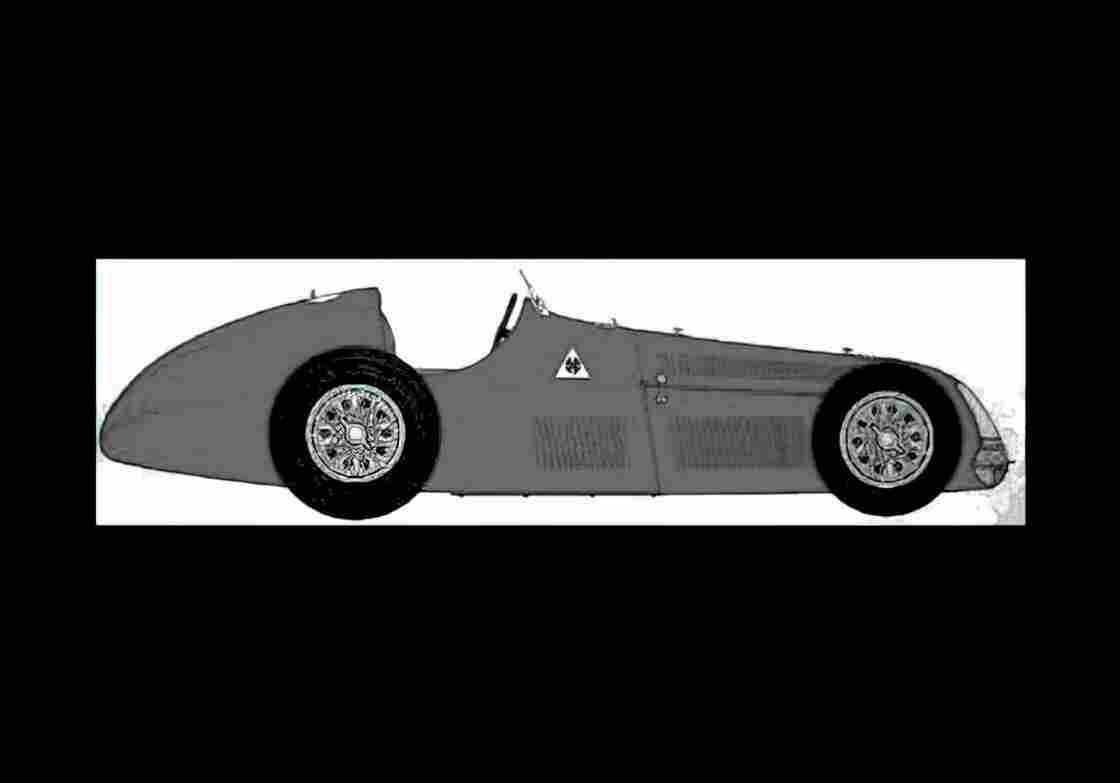 Blueprint alfa romeo 159 1950 01 A4 Photo Print