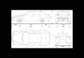 Blueprint alfa romeo 159 2007 02 01 01 A4 Photo Print