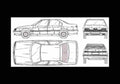 Blueprint alfa romeo 164 01 01 A4 Photo Print