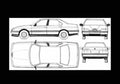 Blueprint alfa romeo 164 1991 01 A4 Photo Print