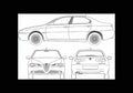 Blueprint alfa romeo 166 2005 01 01 A4 Photo Print