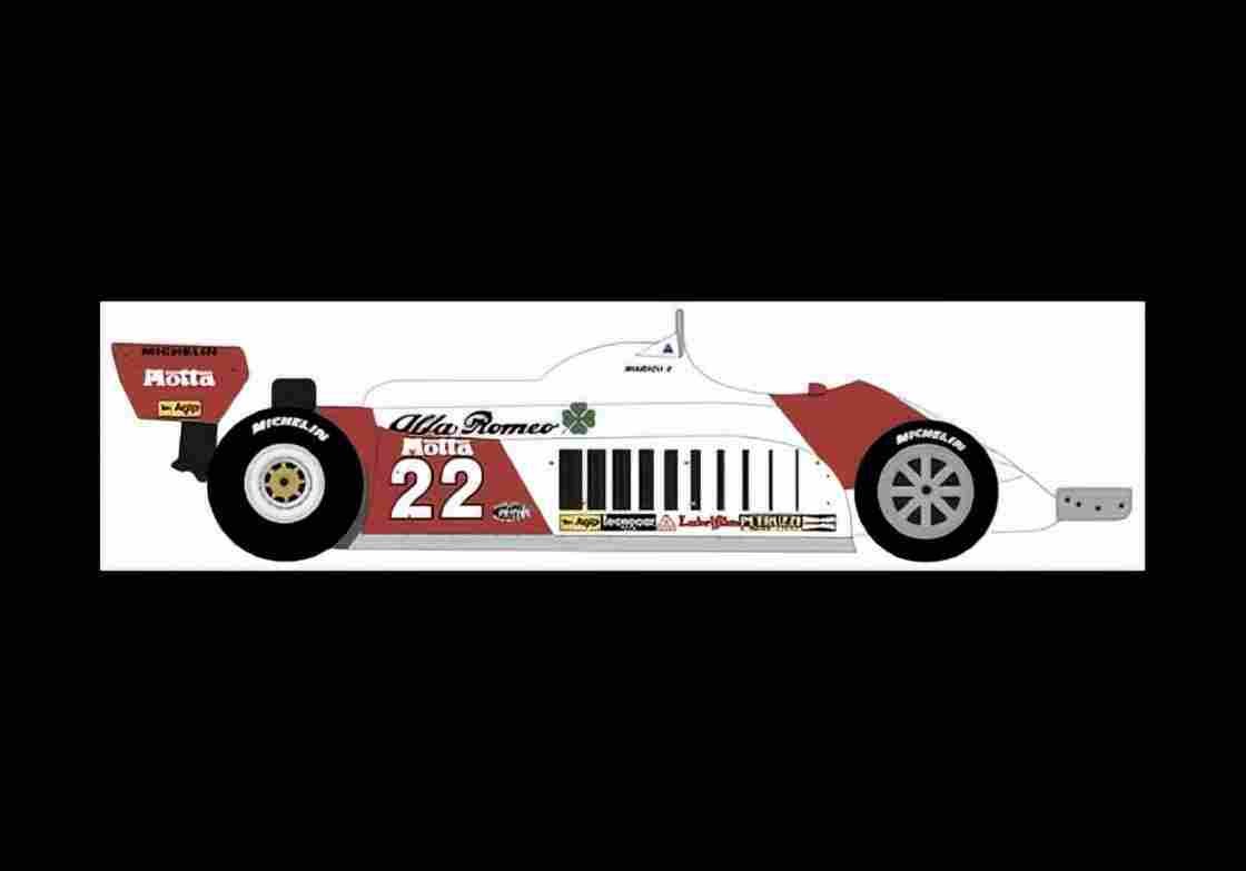 Blueprint alfa romeo 179d f1 1981 3 01 A4 Photo Print