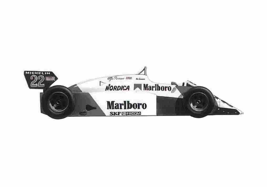 Blueprint alfa romeo 183t f1 1983 01 A4 Photo Print