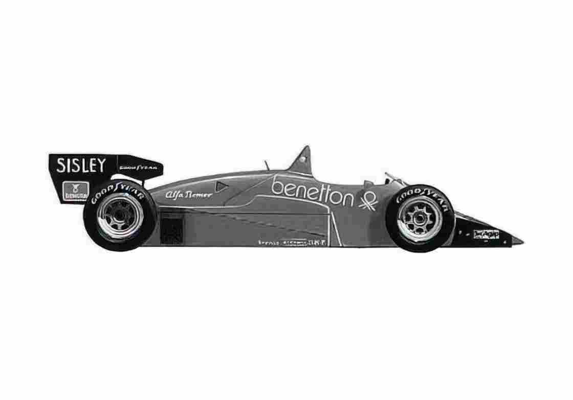 Blueprint alfa romeo 184t f1 1984 01 A4 Photo Print