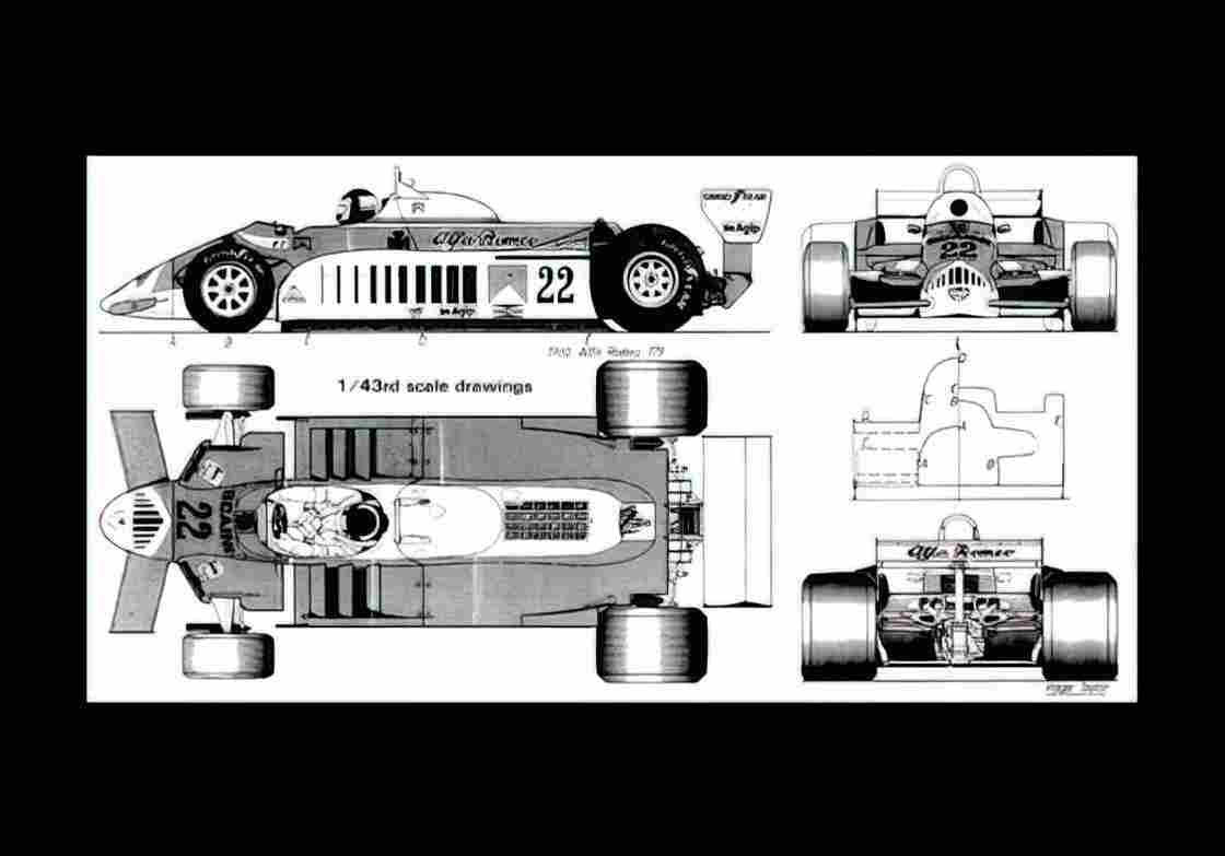 Blueprint alfa romeo tipo 179 01 01 A4 Photo Print