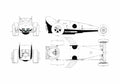Blueprint allard dragster 01 A4 Photo Print