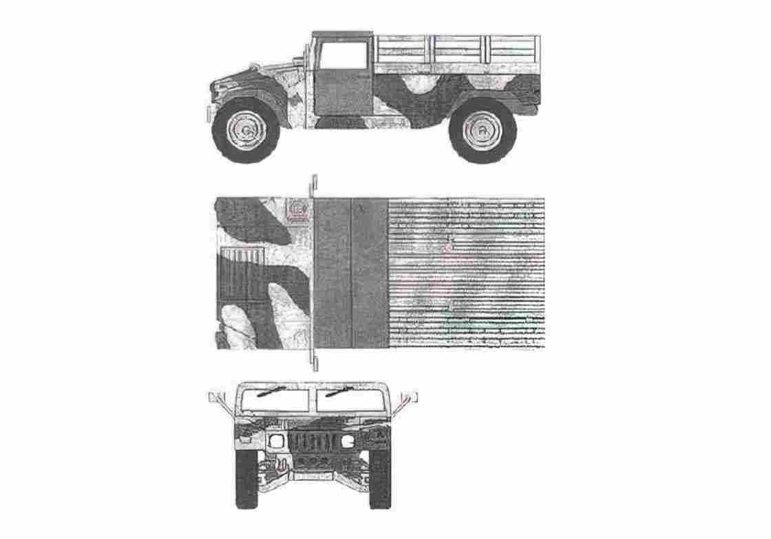 Blueprint am general hmmwv m998 01 A4 Photo Print