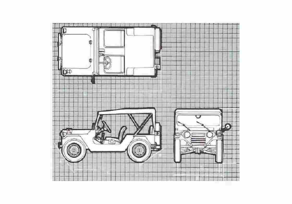 Blueprint am general m151 1981 01 A4 Photo Print