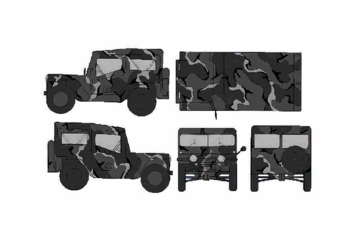 Blueprint am general m151 mutt 01 2) A4 Photo Print
