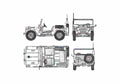Blueprint am general m151a2 mutt 01 A4 Photo Print