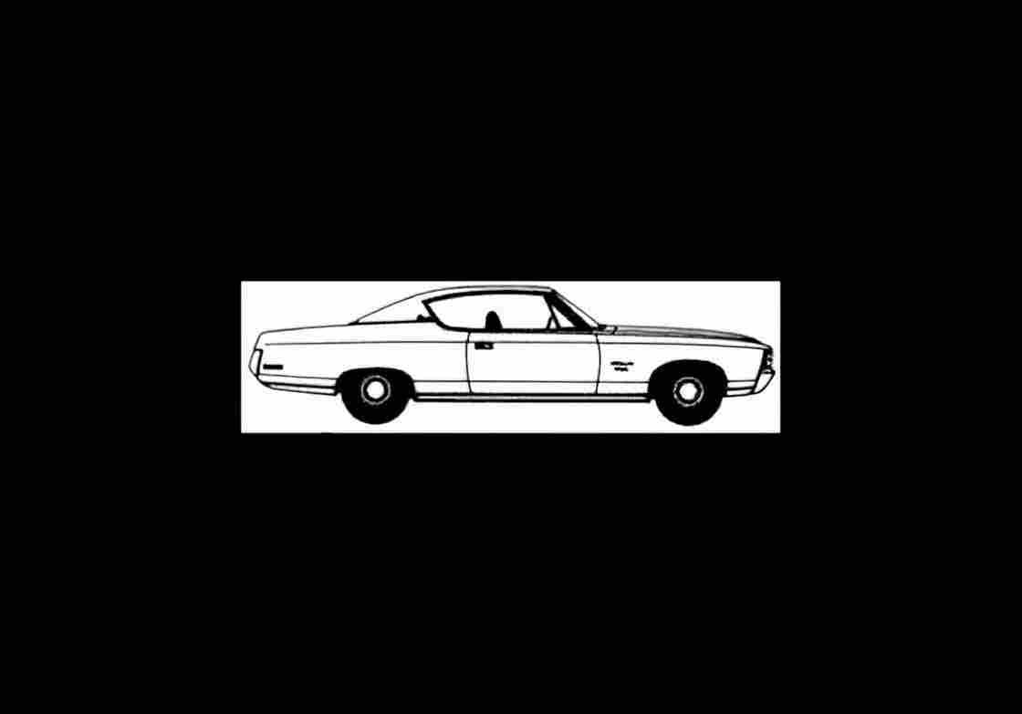 Blueprint amc ambassador brougham 2 door hardtop 1971 01 A4 Photo Print
