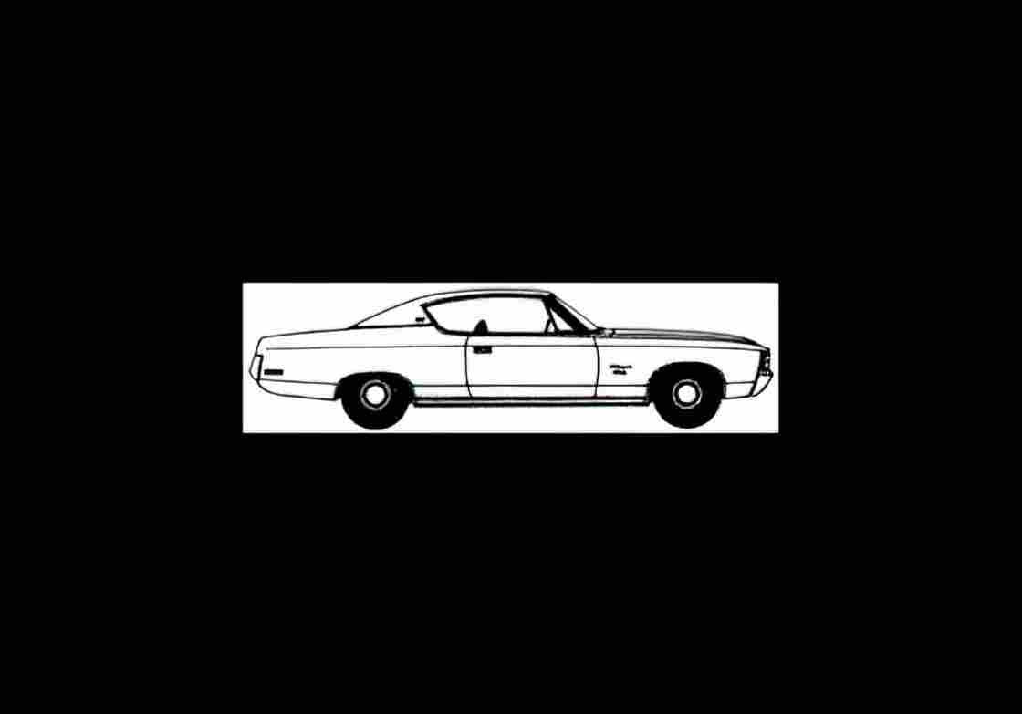 Blueprint amc ambassador sst 2 door hardtop 1971 01 A4 Photo Print