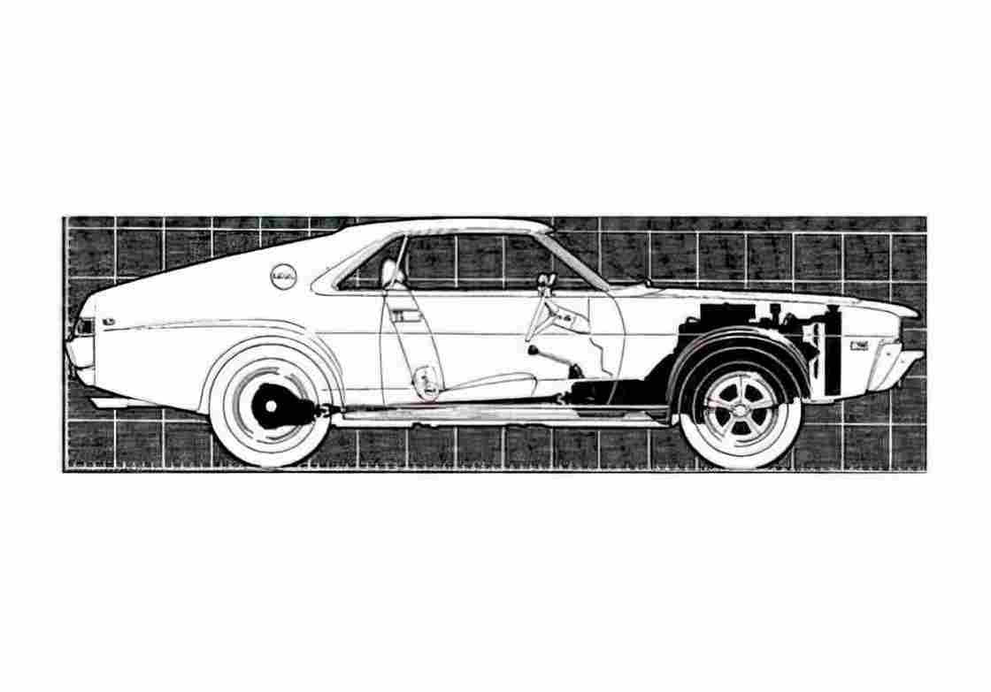 Blueprint amc amx 1968 01 A4 Photo Print