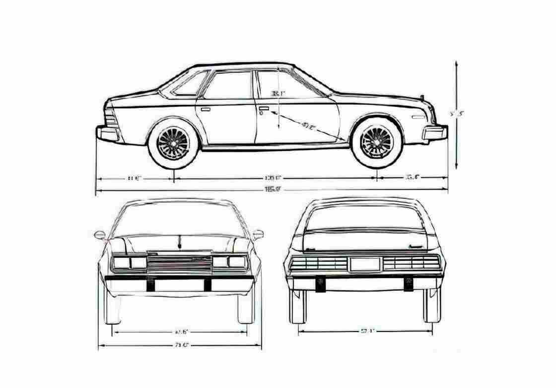 Blueprint amc concord 1980 27472 01 A4 Photo Print