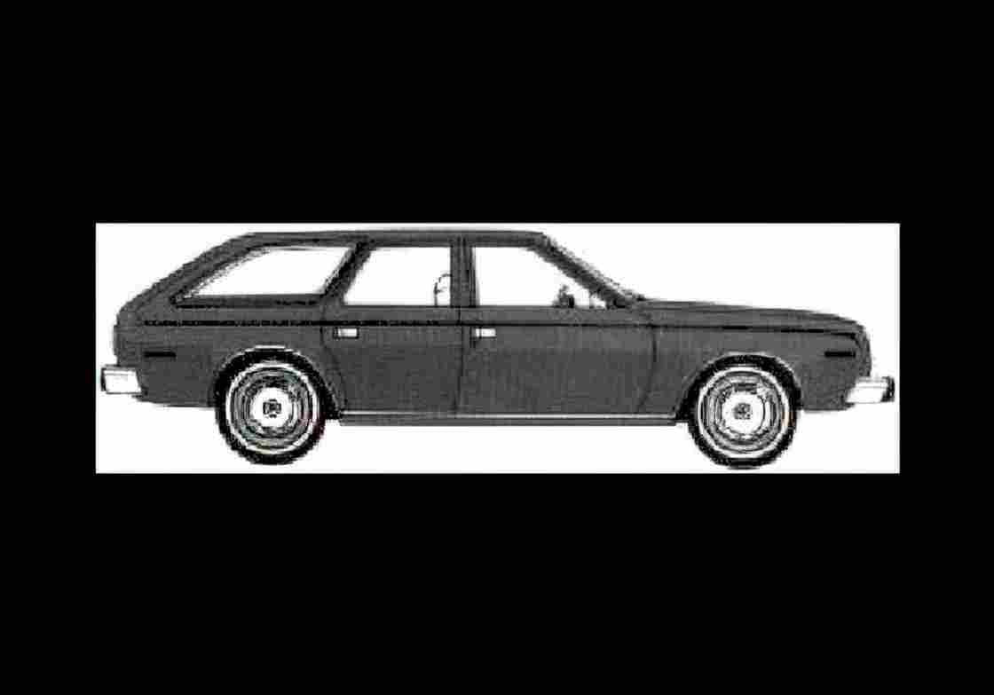 Blueprint amc concord station wagon 1978 01 A4 Photo Print