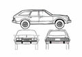 Blueprint amc eagle wagon 1980 01 A4 Photo Print