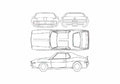 Blueprint amc javelin 1972 01 A4 Photo Print