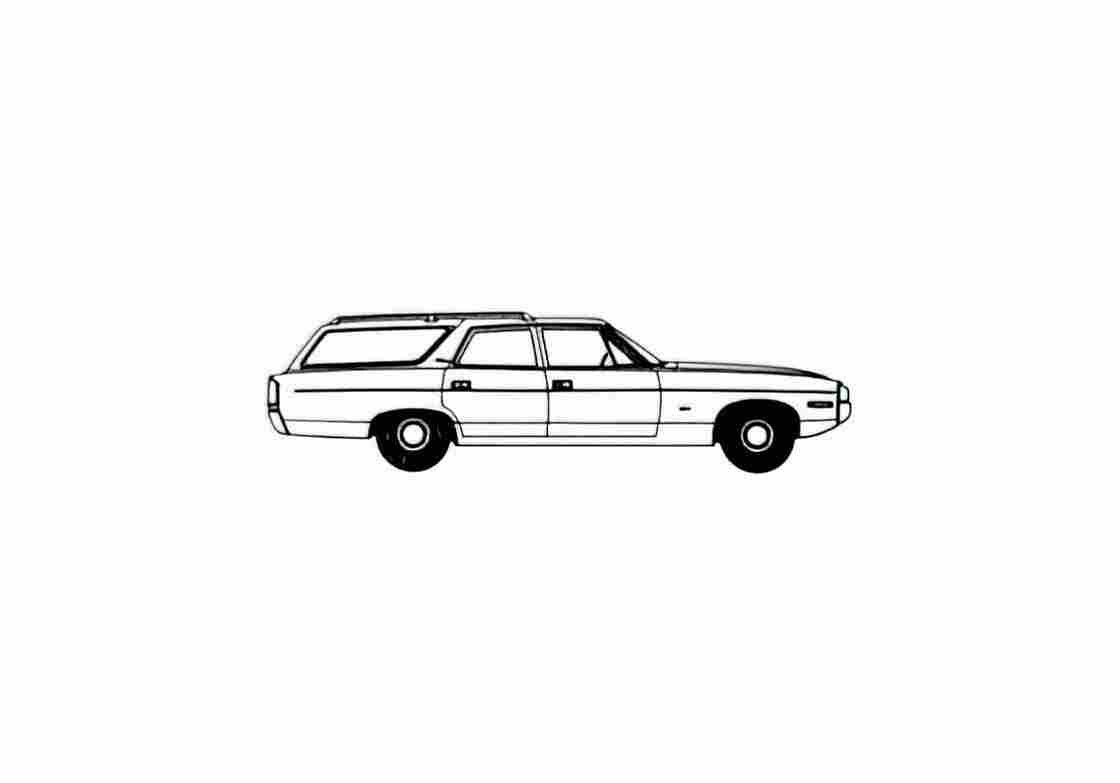 Blueprint amc matador station wagon 1971 01 A4 Photo Print