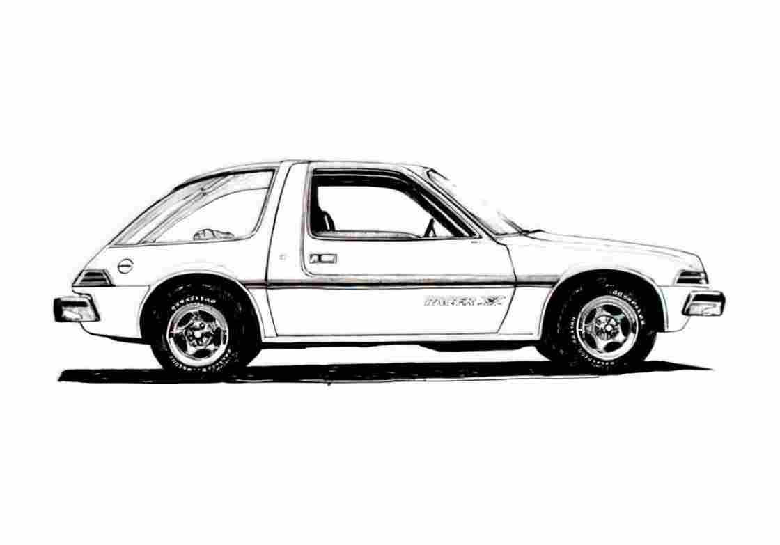 Blueprint amc pacer x 1975 25224 01 A4 Photo Print