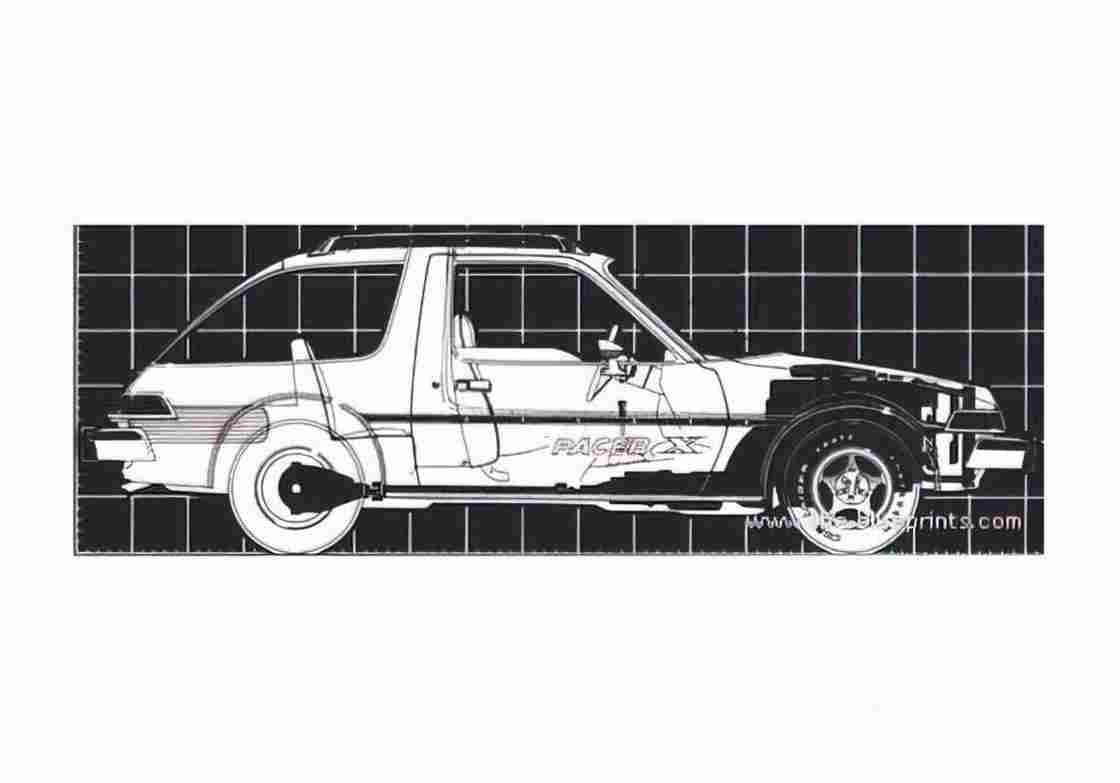 Blueprint amc pacer x 1976 01 A4 Photo Print