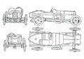Blueprint aston martin 15l gp 1921 01 A4 Photo Print