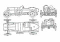 Blueprint aston martin 1921 5 gp 01 A4 Photo Print