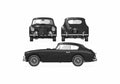 Blueprint aston martin db2 4 mk1 1955 01 A4 Photo Print