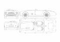 Blueprint aston martin db3 1952 01 A4 Photo Print