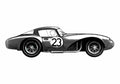 Blueprint aston martin db3s 1955 le mans 01 A4 Photo Print