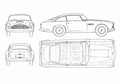 Blueprint aston martin db4 1961 02 01 A4 Photo Print