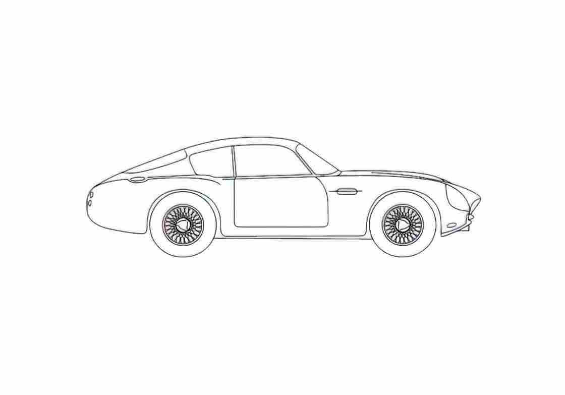Blueprint aston martin db4 gt zagato 1960 01 A4 Photo Print