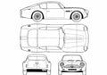 Blueprint aston martin db4 gt zagato 1964 01 A4 Photo Print