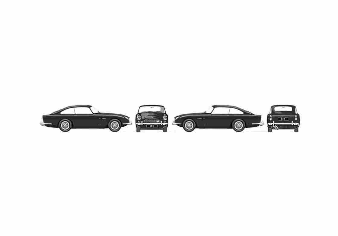 Blueprint aston martin db5 1963 02 01 A4 Photo Print