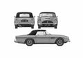 Blueprint aston martin db5 volante 1965 01 A4 Photo Print